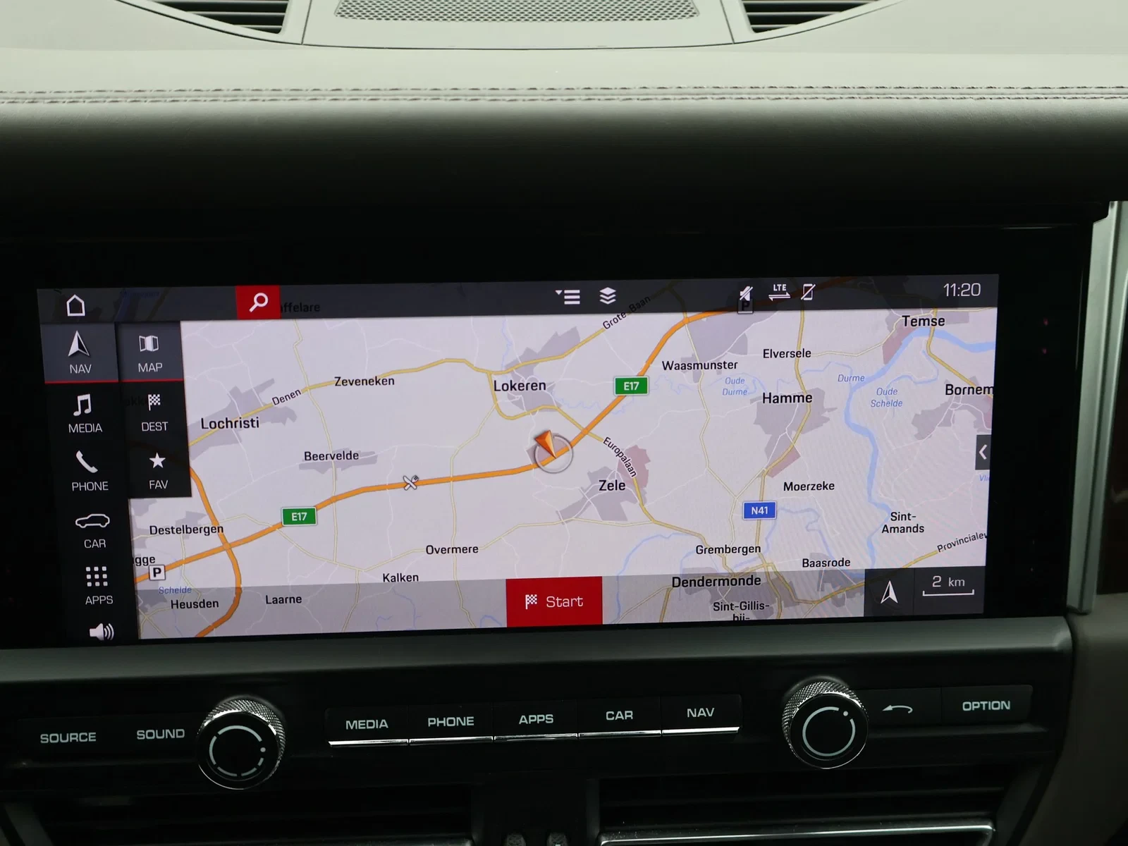 Porsche Macan Macan 2.0TFSI 245PK PDK BRUIN LEDER*AUTOMAAT*SPORTUITLAAT*NAVI*BLTH*CRUISE*TREKHAAK*...