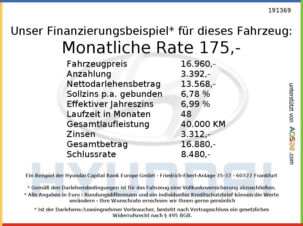 Hyundai i10 FL Trend DynLicht Fernlichtass. Kam. LM Navi TrendAC3 i10 FL Trend DynLicht Fernlichtass. Kam. LM Navi Trend