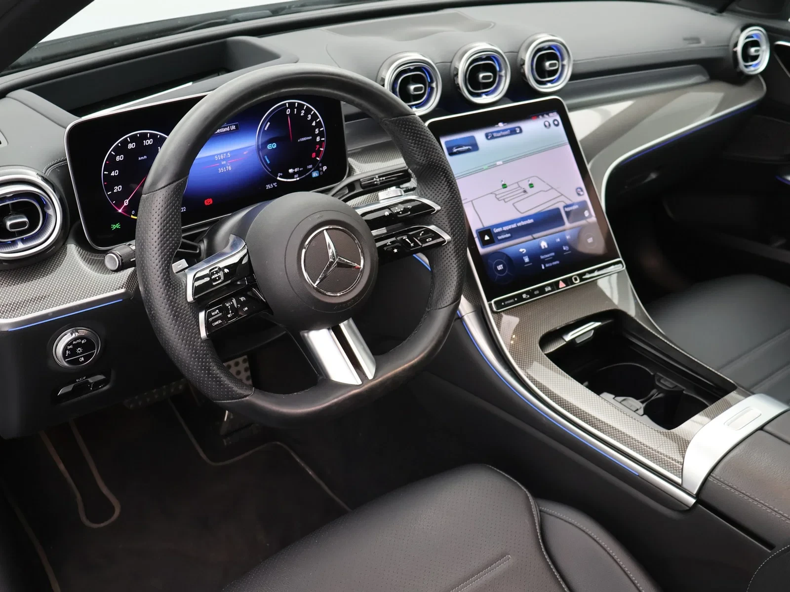 Mercedes-Benz Classe C Classe SW PHEV (S206) Break 300e PHEV AMG Line 313PK *AUTOMAAT*PANODAK*TREKHAAK*LEDER*CAMERA*PDC*NAV*APP-CONNECT*...*