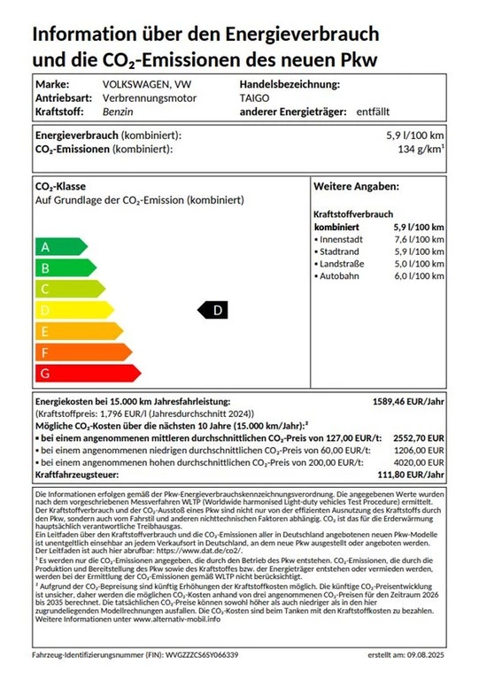 Volkswagen Taigo 1.5 TSI DSG R-Line Black Style AHK, RFK, Clima