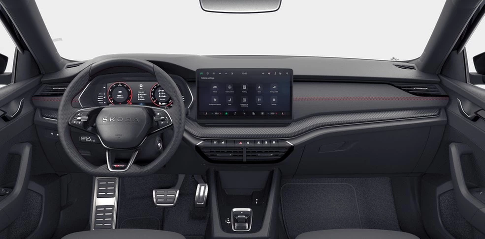 Škoda Octavia RS 2.0 TSI 195 kW (265 PS) 7-Gang-DSG Beheizbares Lenkrad im Sportdesign mit Multifunktionstasten und Schaltwippen, Beheizbare V