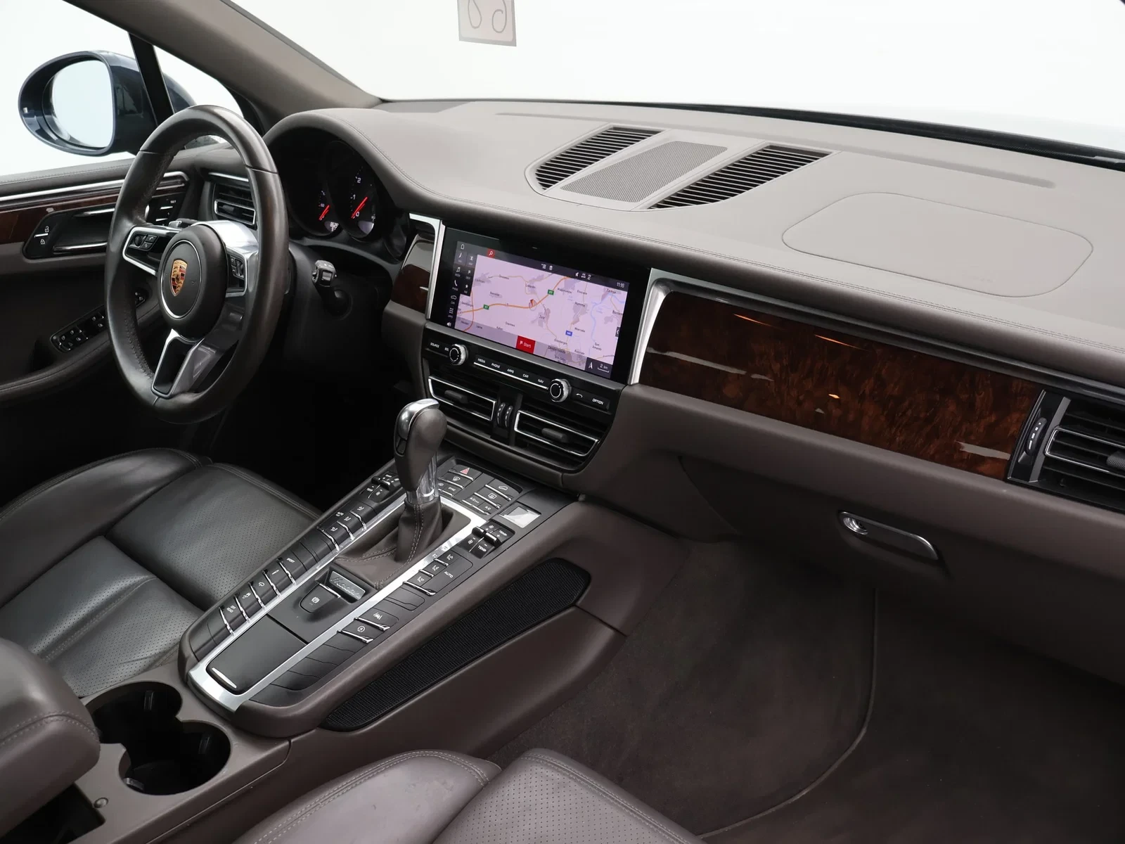 Porsche Macan Macan 2.0TFSI 245PK PDK BRUIN LEDER*AUTOMAAT*SPORTUITLAAT*NAVI*BLTH*CRUISE*TREKHAAK*...